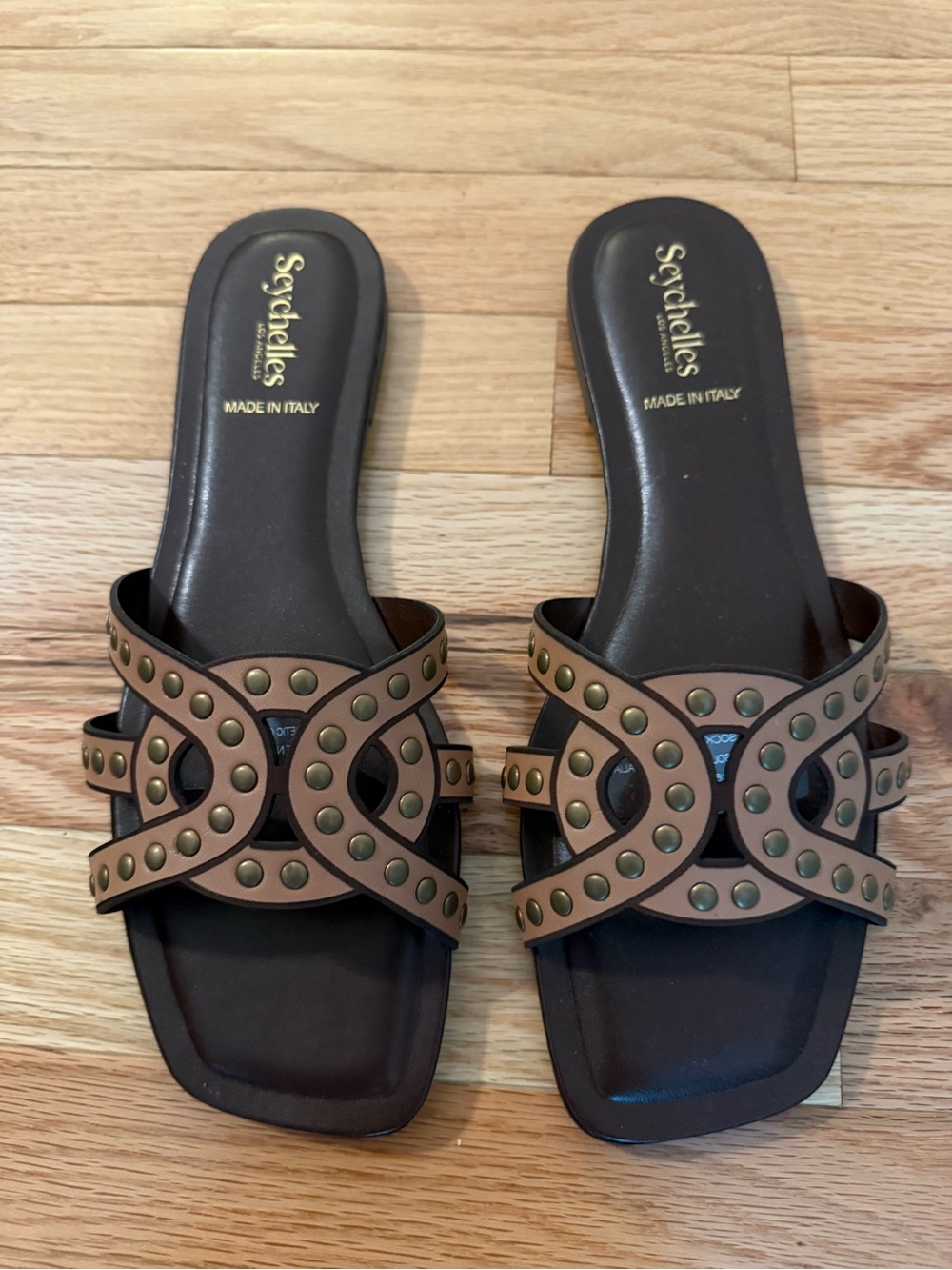 Seychelles Treasure Studded Leather Sandals - Size 11